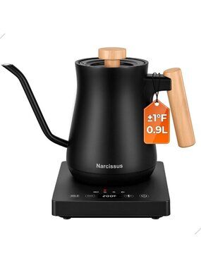 Gooseneck Electric Kettle with Temperature Control ±1°F Precision, Narcissus